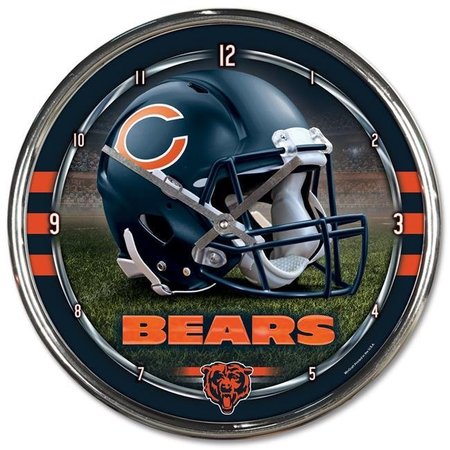 WINCRAFT Chicago Bears Round Chrome Wall Clock 1094327901